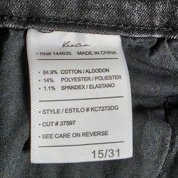 KanCan Black Distressed High Rise Skinny Jeans 15/31 - Picture 7 of 9